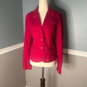 American Eagle Outfitters Y2K pink jacket Fitted Button‎ Front Jacket M/M